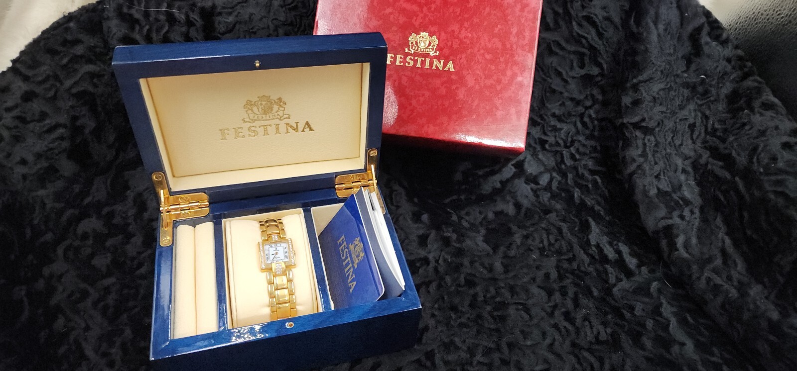Festina Solid 18k Gold With Diamonds Wrist Watch 💎 Very Rare 50 Grams