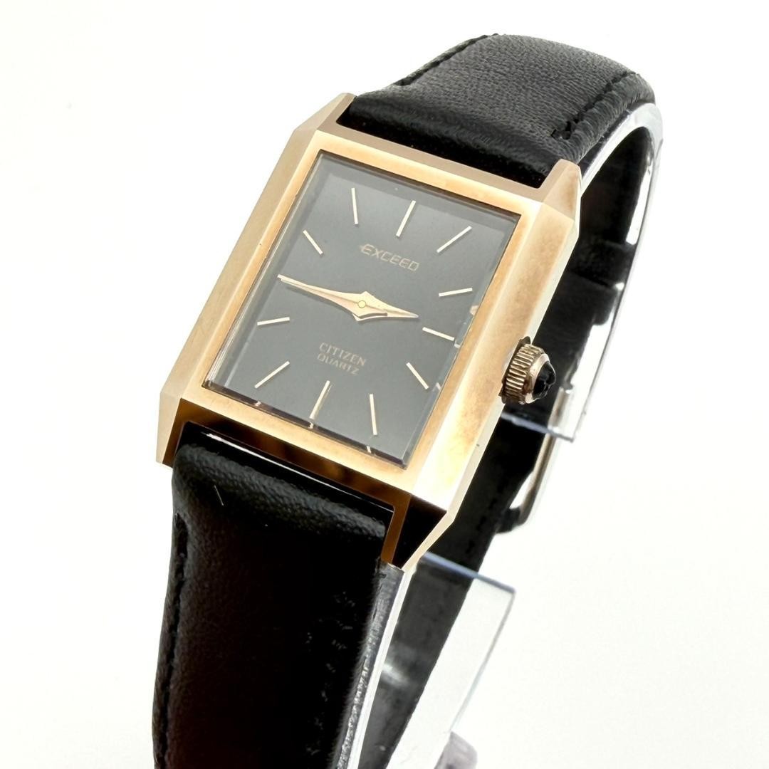 Citizen EXCEED, new battery, rectangular, top-of-the-line model, genuine leather