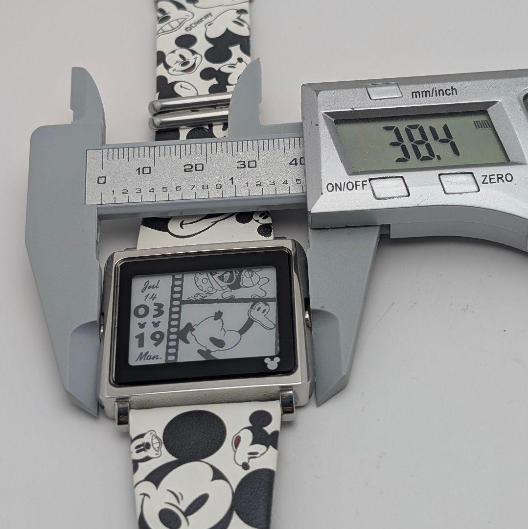 Epson Smart Canvas Mickey Mouse Watch Digital Working Free Size Band Japan Rare