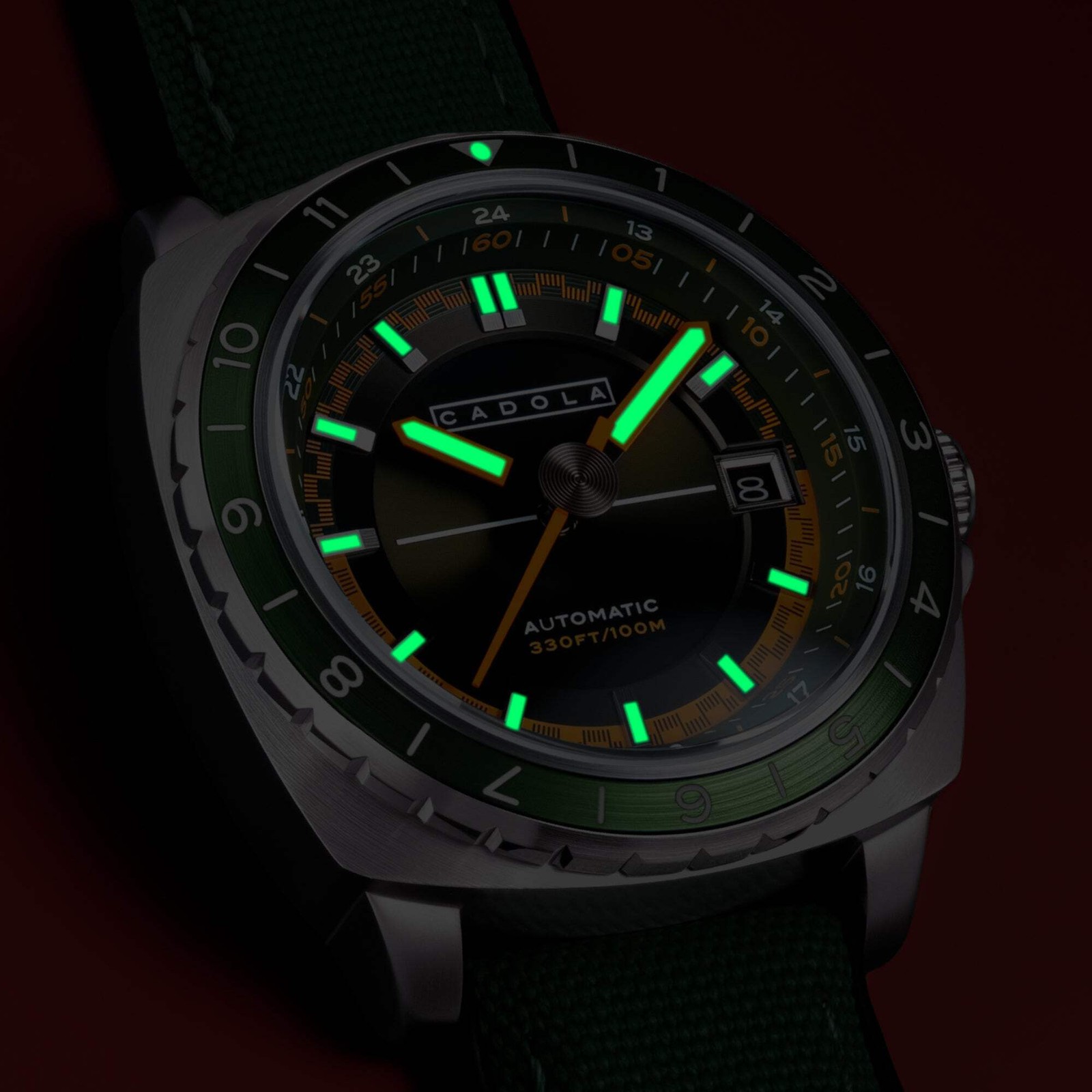Overdrive Automatic Green / Green Canvas Green Dial Wristwatch CD-1063-02