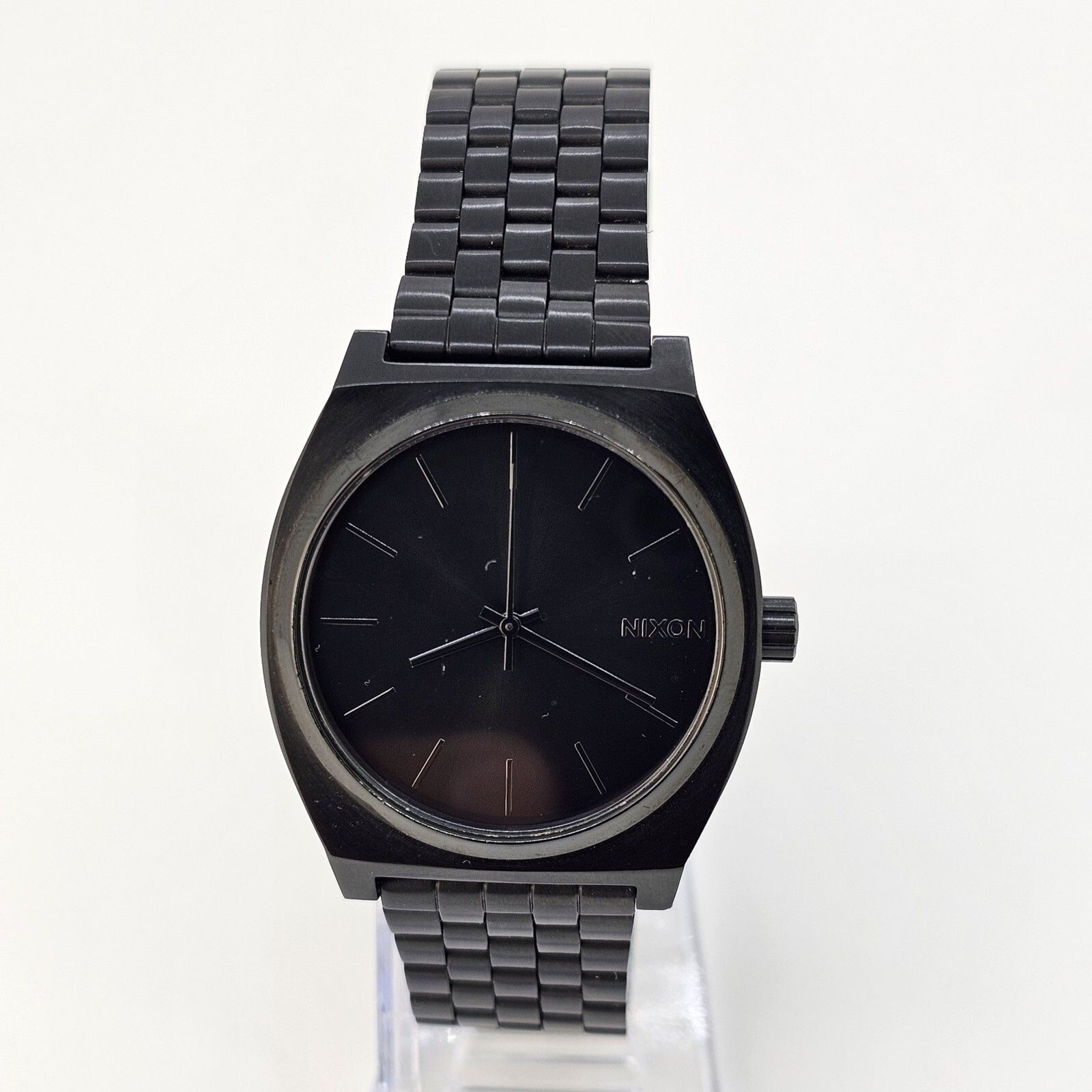 Nixon Minimal Time Teller Men’s Watch 37MM Black Dial Bracelet New Battery