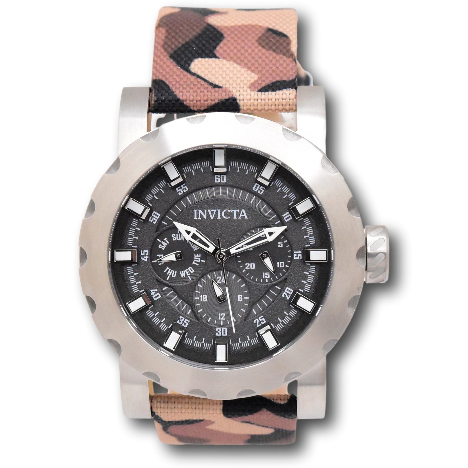 Invicta I-Force Commando Men’s 46mm Quartz Watch 47582 Khaki Camo Strap