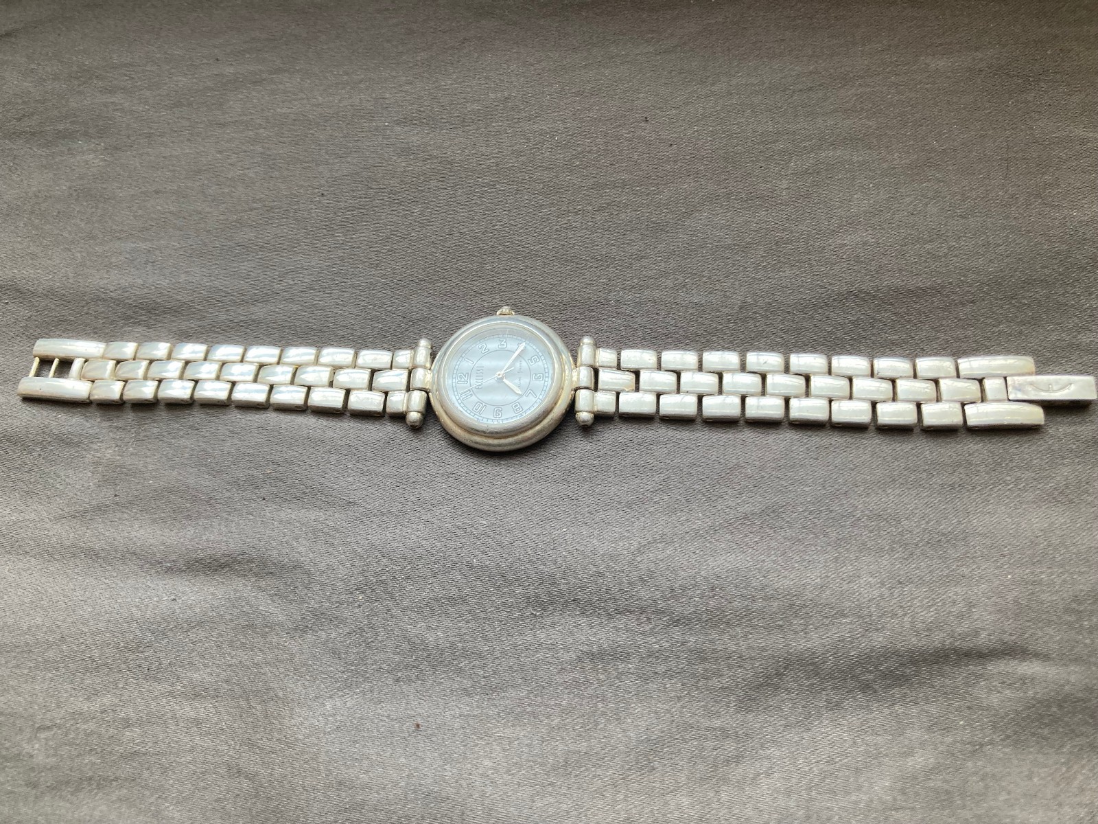 Solid Sterling Silver Ecclissi Women’s Quartz Watch 50g Silver Runs New Battery
