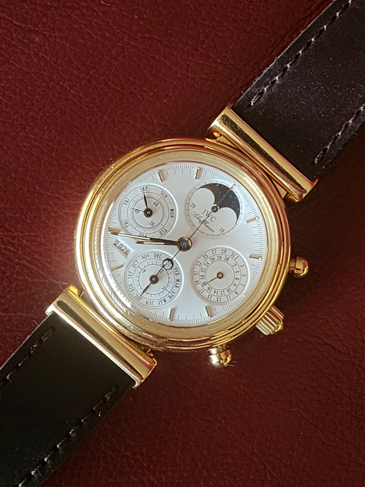 IWC Da Vinci Perpetual 18k Chrono Box & Papers SERVICED 3750 Kurt Klaus COMPLETE