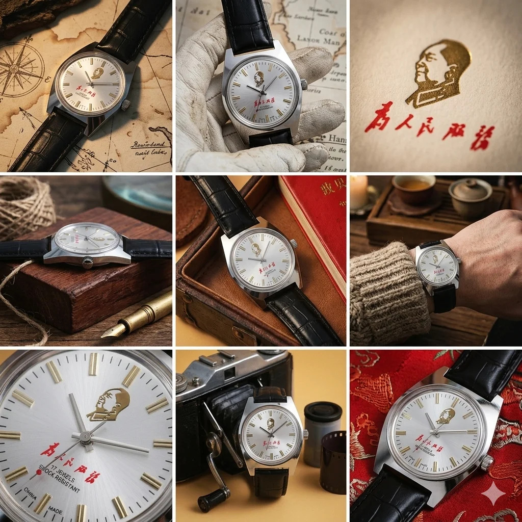 7120 Hand-Wind Mechanical Watch Men 36mm Retro Business Timepiece Classic Simple
