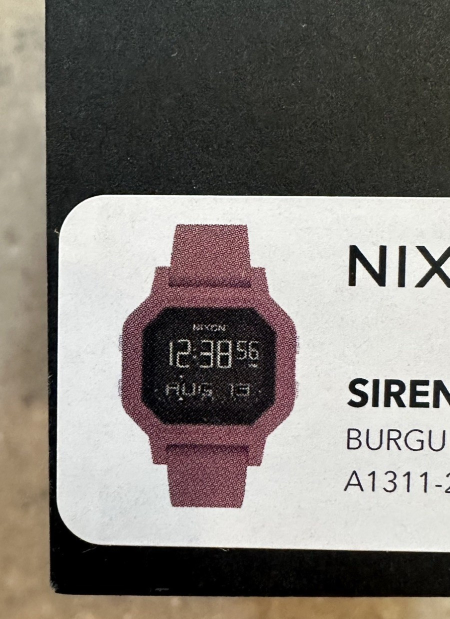 New Nixon Siren A1311-234-00 Burgundy 100m Water Resistant Digital Sport Watch