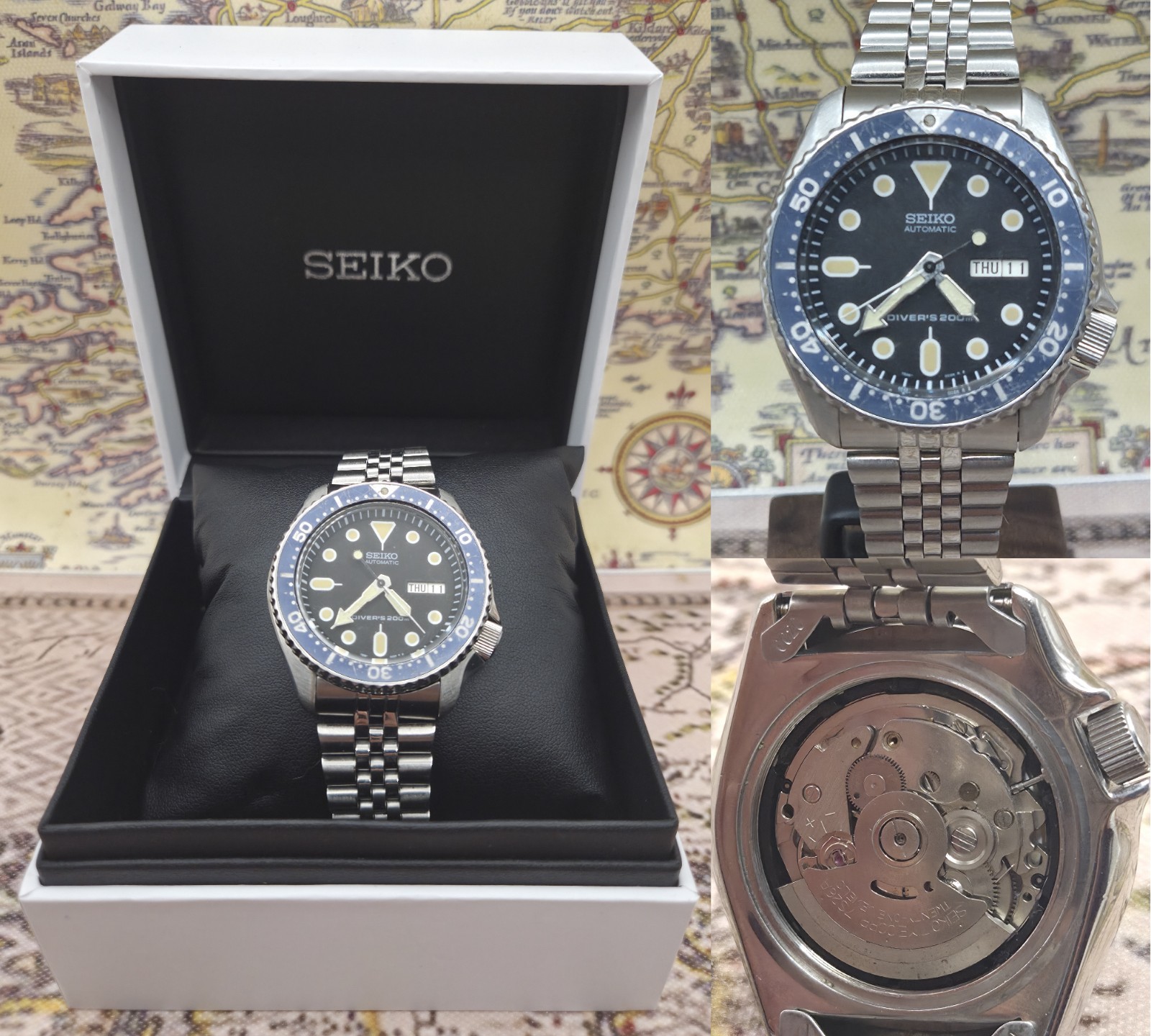 Seiko Automatic Mens Watch SKX007 Scuba Divers 200M 7S26-0020 c.October 1997 BOX