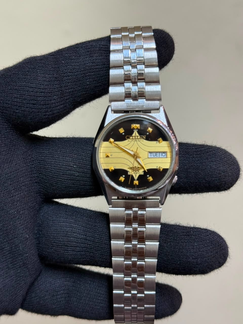VINTAGE CITIZEN N 8200-815715 MENS AUTOMATIC STAINLESS STEEL WATCH