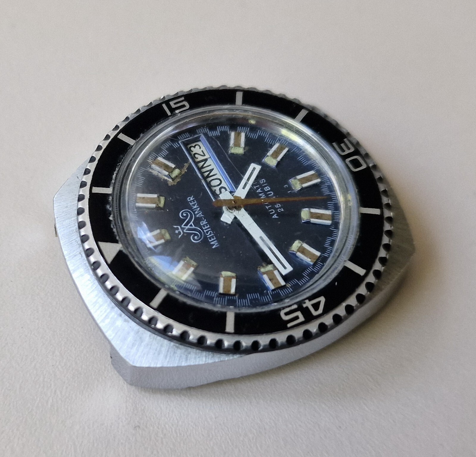 Vintage MEISTER ANKER DIVER Automatic Day/Date FB226 German Made From 70’s