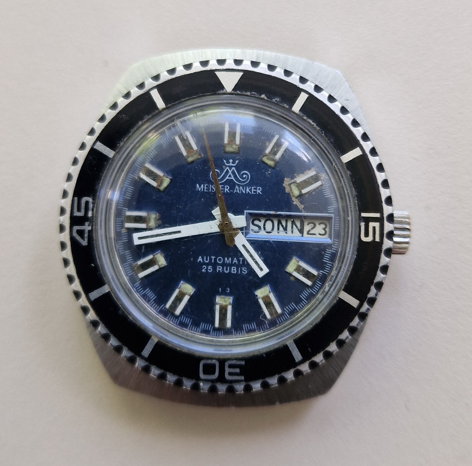 Vintage MEISTER ANKER DIVER Automatic Day/Date FB226 German Made From 70’s