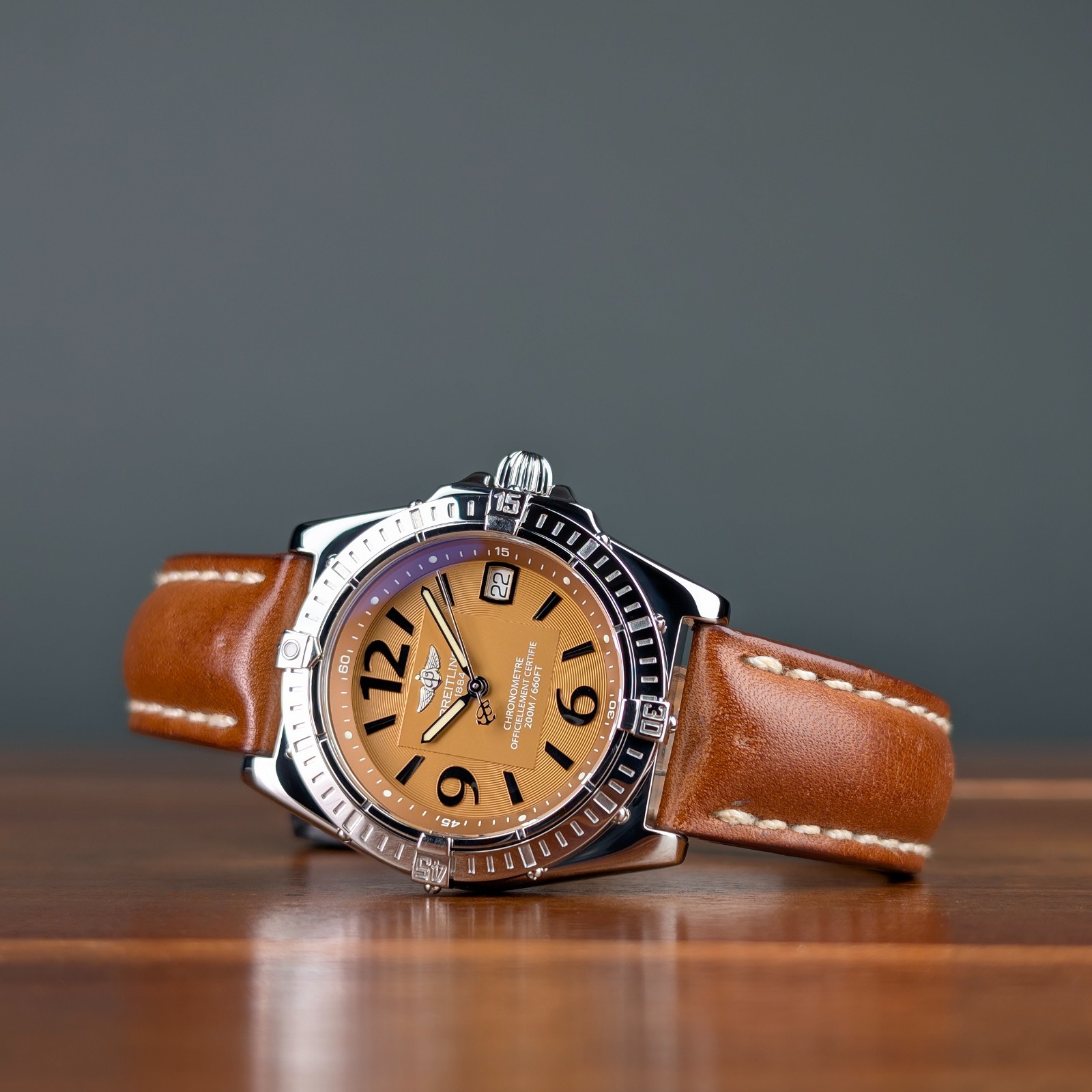 NO RESERVE AUCTION — 34mm Quartz Brown Dial Breitling Callisto A77346