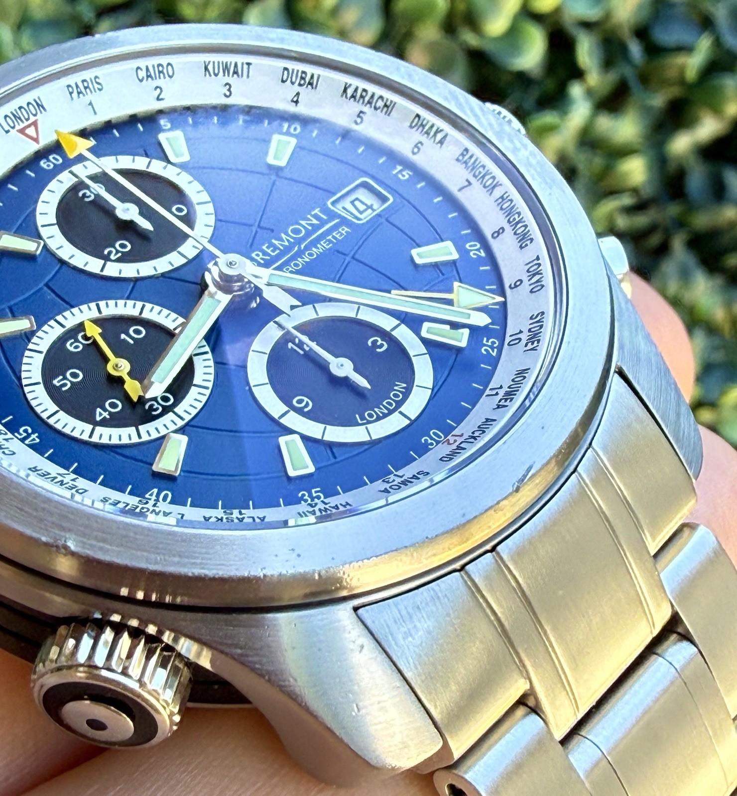 Bremont Blue Dial World Timer ALT1-WT-BL Full Set w/ Extra Straps 43mm Chrono