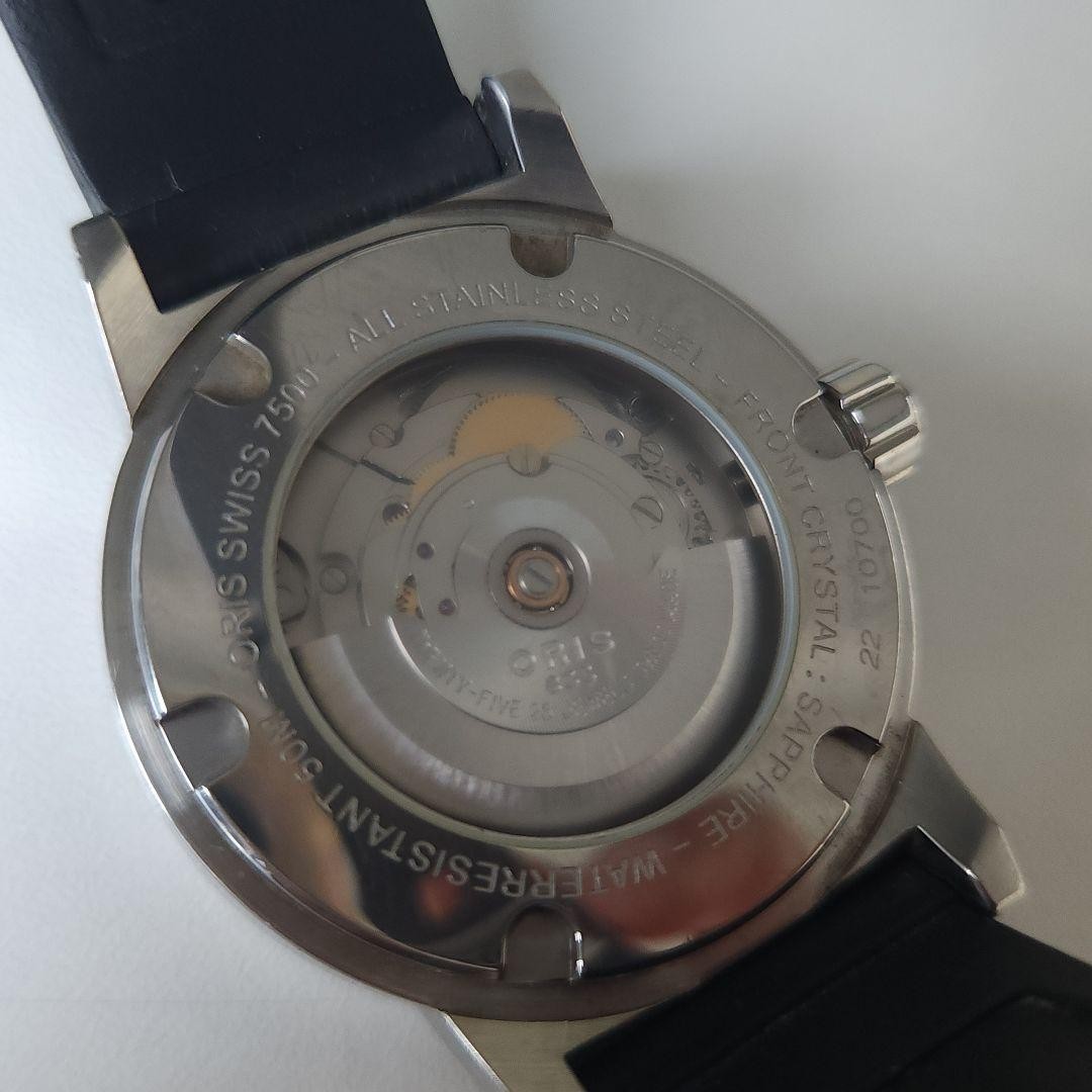 ORIS 7500 Automatic Watch 33mm Case 18cm 7.08in Wrist Rare Red Rotor Working