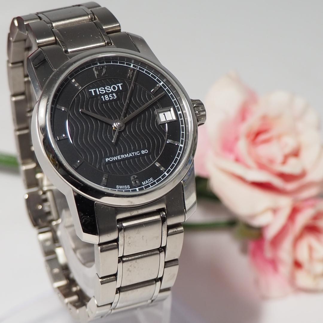 TISSOT Titanium Date Automatic Watch 32mm 40mm Case 5BAR Silver Dial