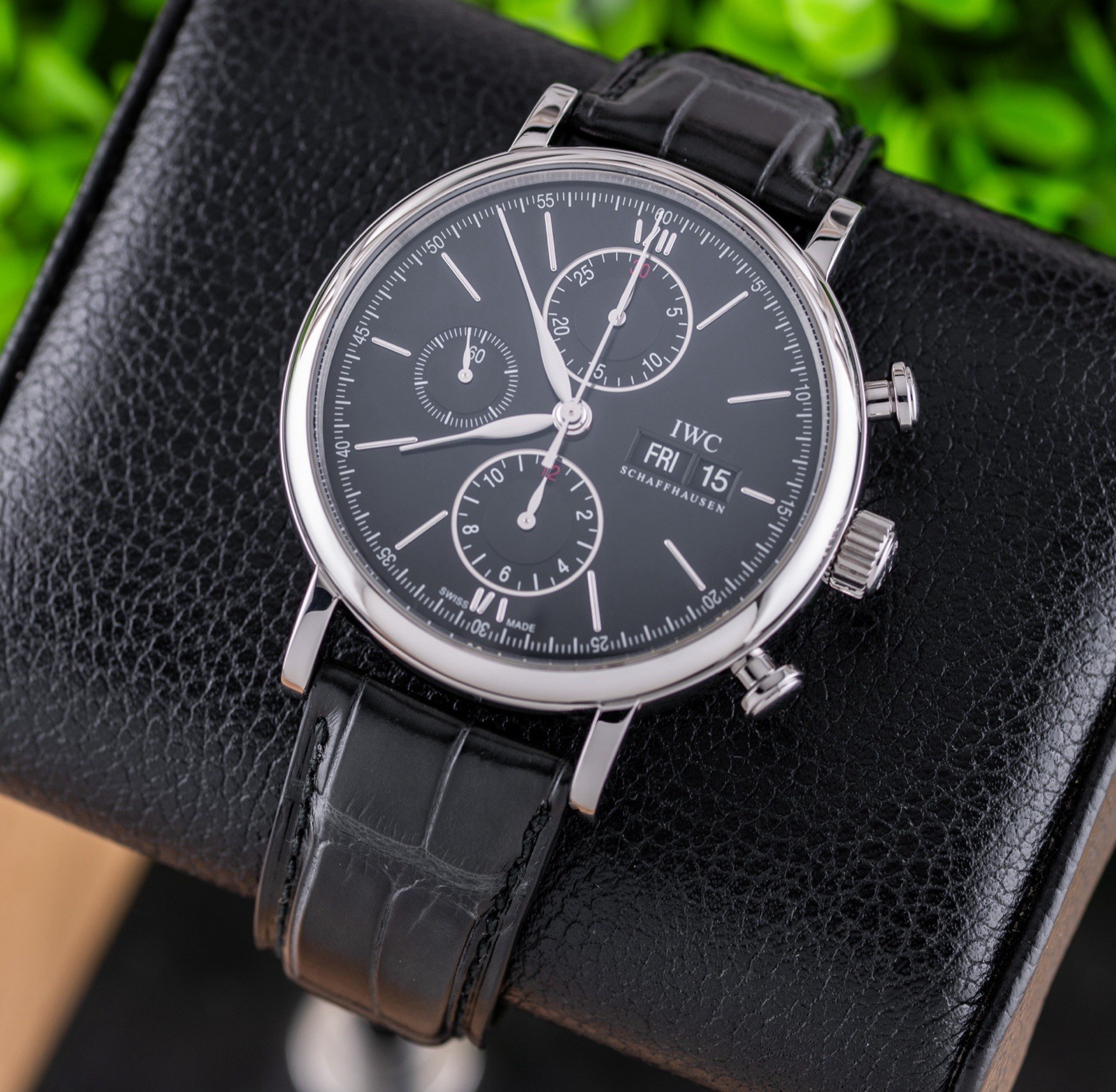 IWC Portofino Chronograph Black Dial IW391002 With Box & Papers!!