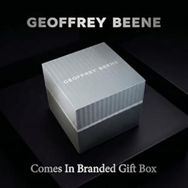 ORIGINAL GEOFFREY BEENE GENUINE DIAMOND 40 mm NEW $79 QUARTZ DRESS WRIST WATCH