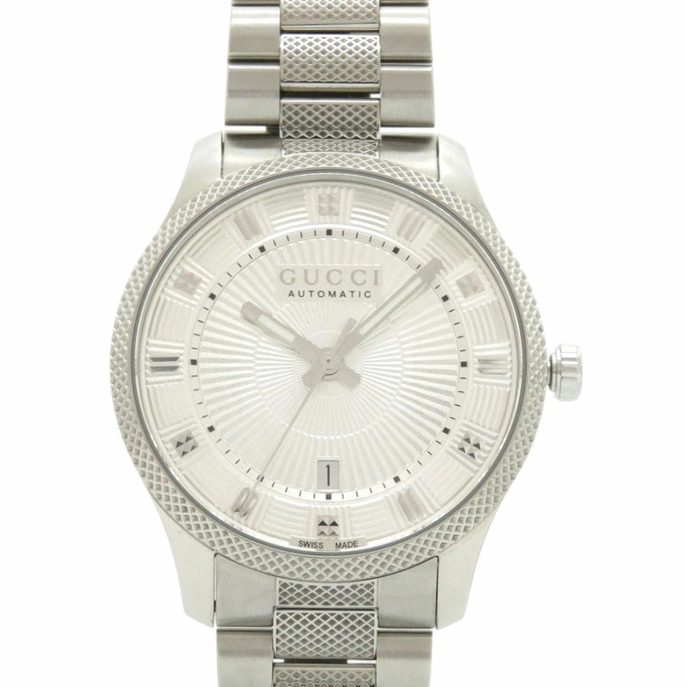 Gucci Eryx Date 126.3 Silver automatic watch Used Silver Wristwatch