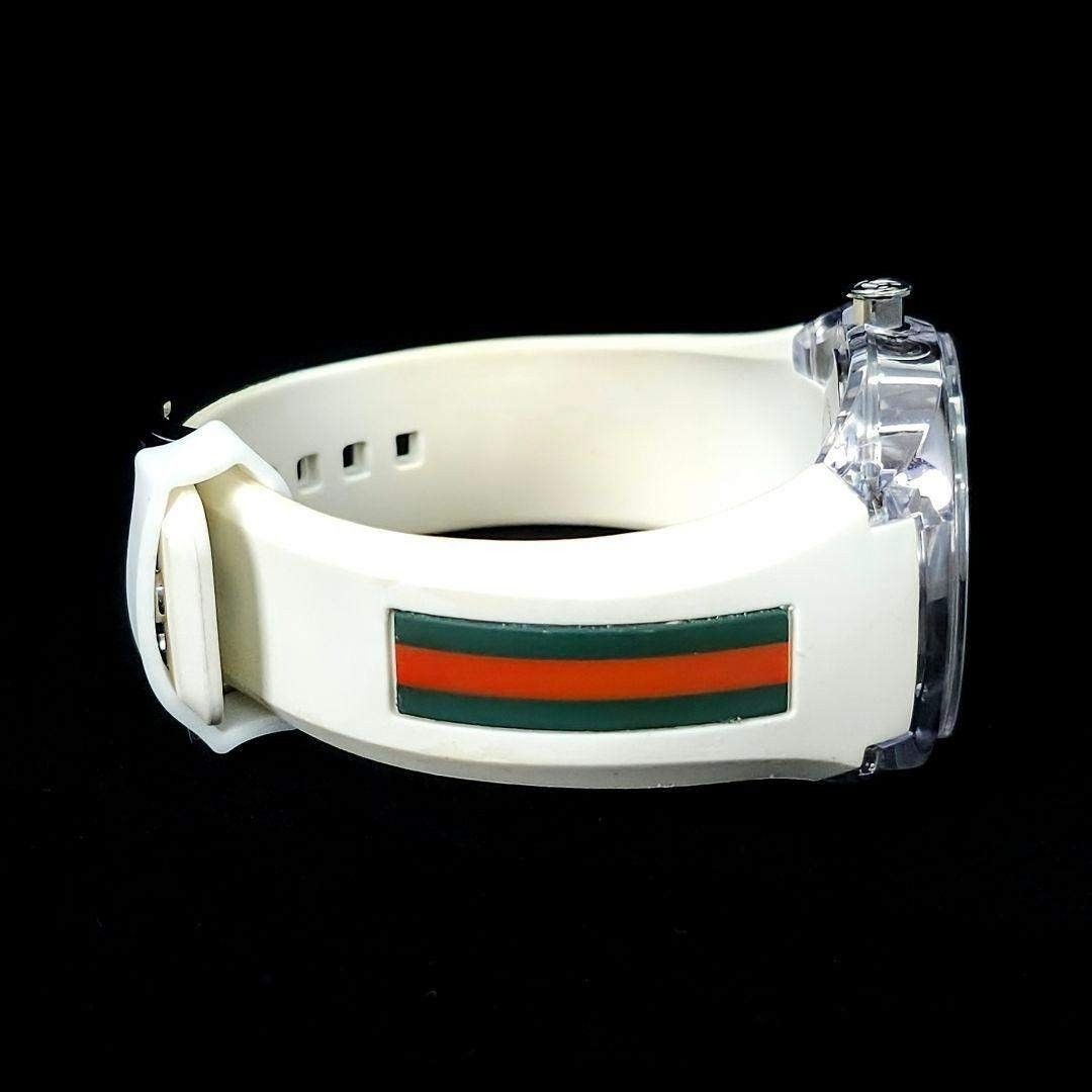 GUCCI Sync 137.1 White Dial Quartz Date Rubber Unisex Watch Swiss Made