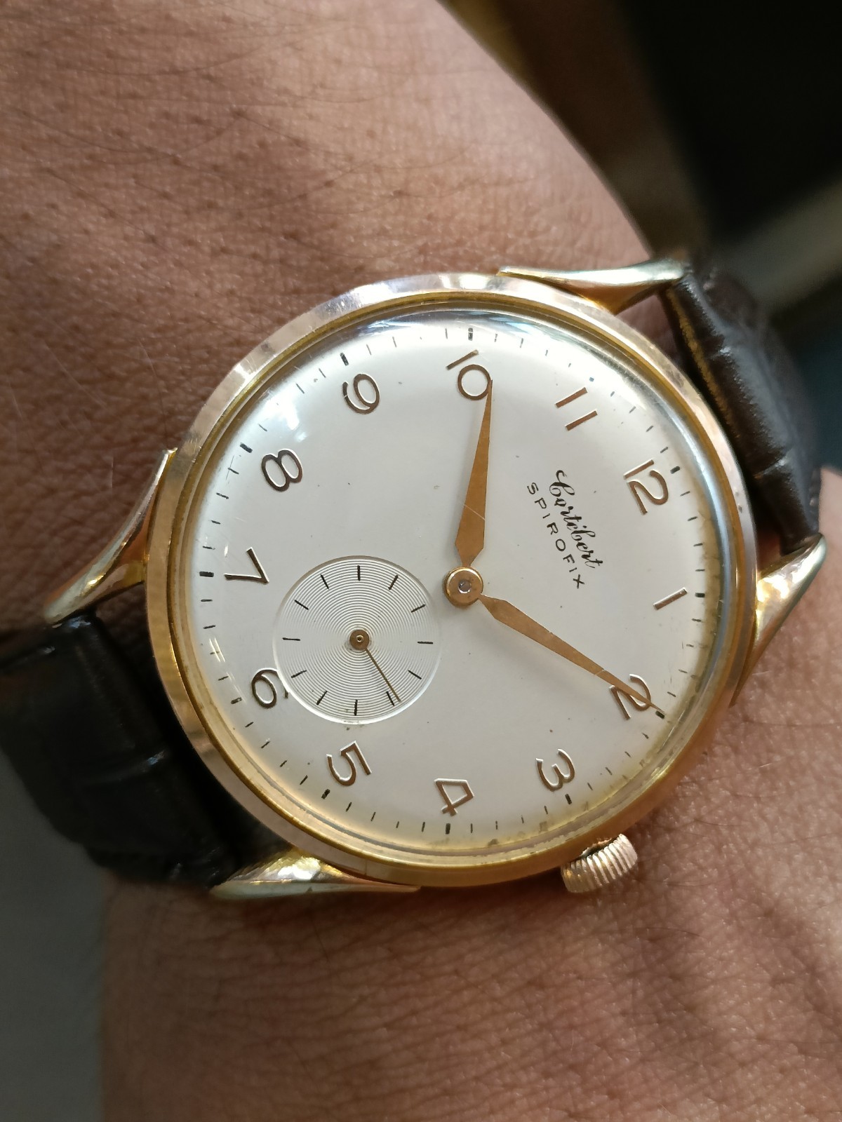 CORTEBERT SPIROFIX JUMBO SUB-SECOND WINDING SWISS MEN’S WORKING CONDITION