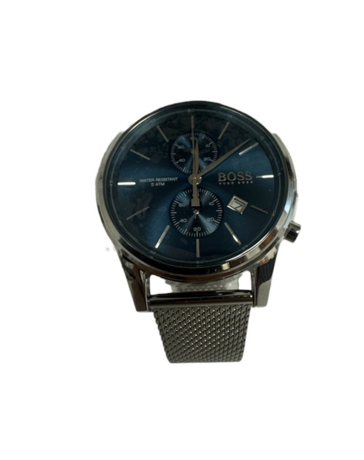 Hugo Boss Steel Mesh Strap Blue Dial Chrono Stainless Steel Men’s Watch 1513441