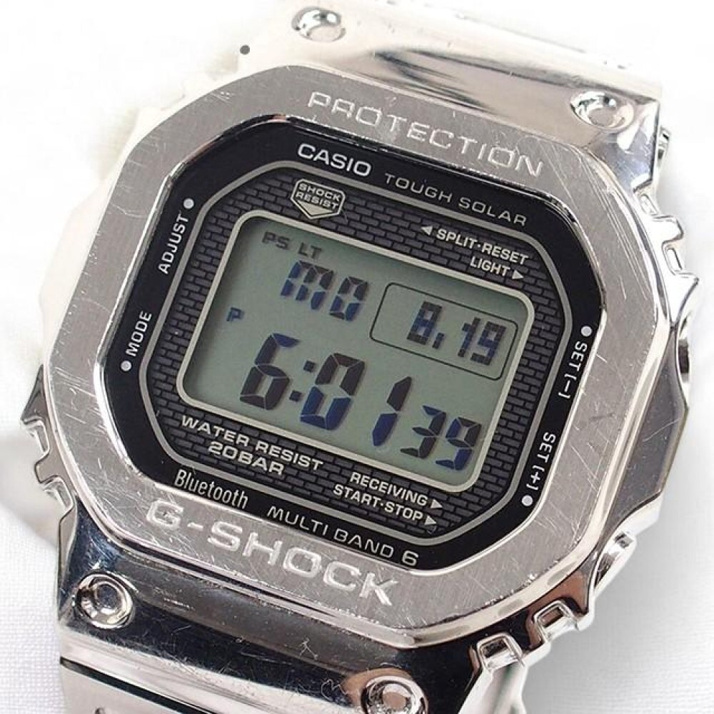 Casio G-SHOCK GMW-B5000D-1JF Radio Solar Watch Silver Used