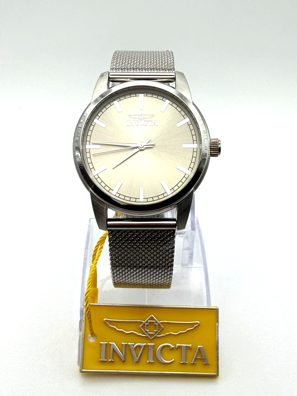 48511-Invicta Men’s Watch- Silver Mesh Quartz movement. Stainless Steel.