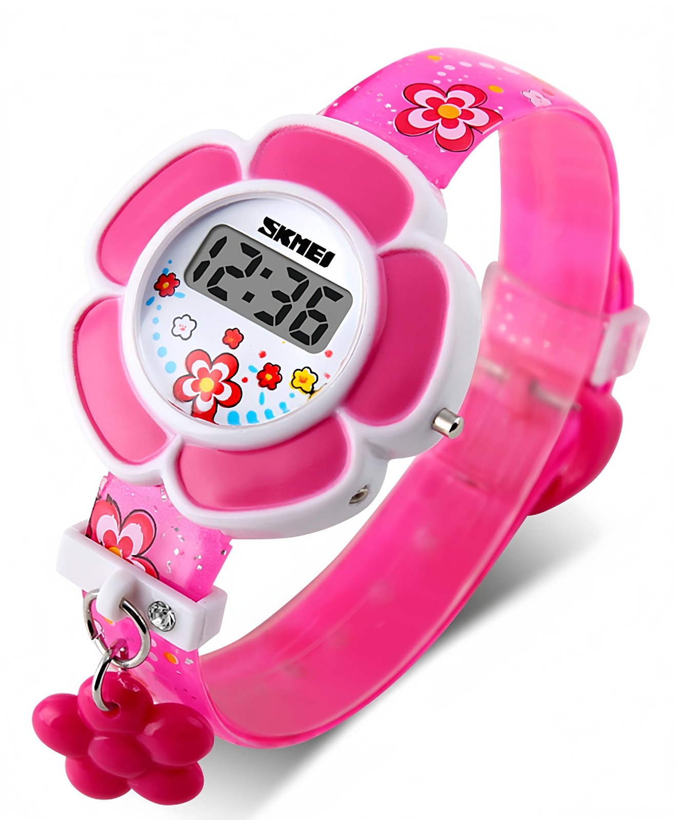Kids Watch Girl Flower Shape Watch Novelty Cartoon Digital Watch 1144