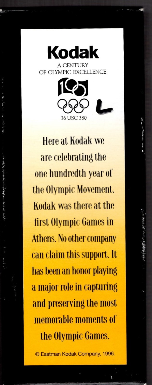 Kodak Olympic Celebration Watch