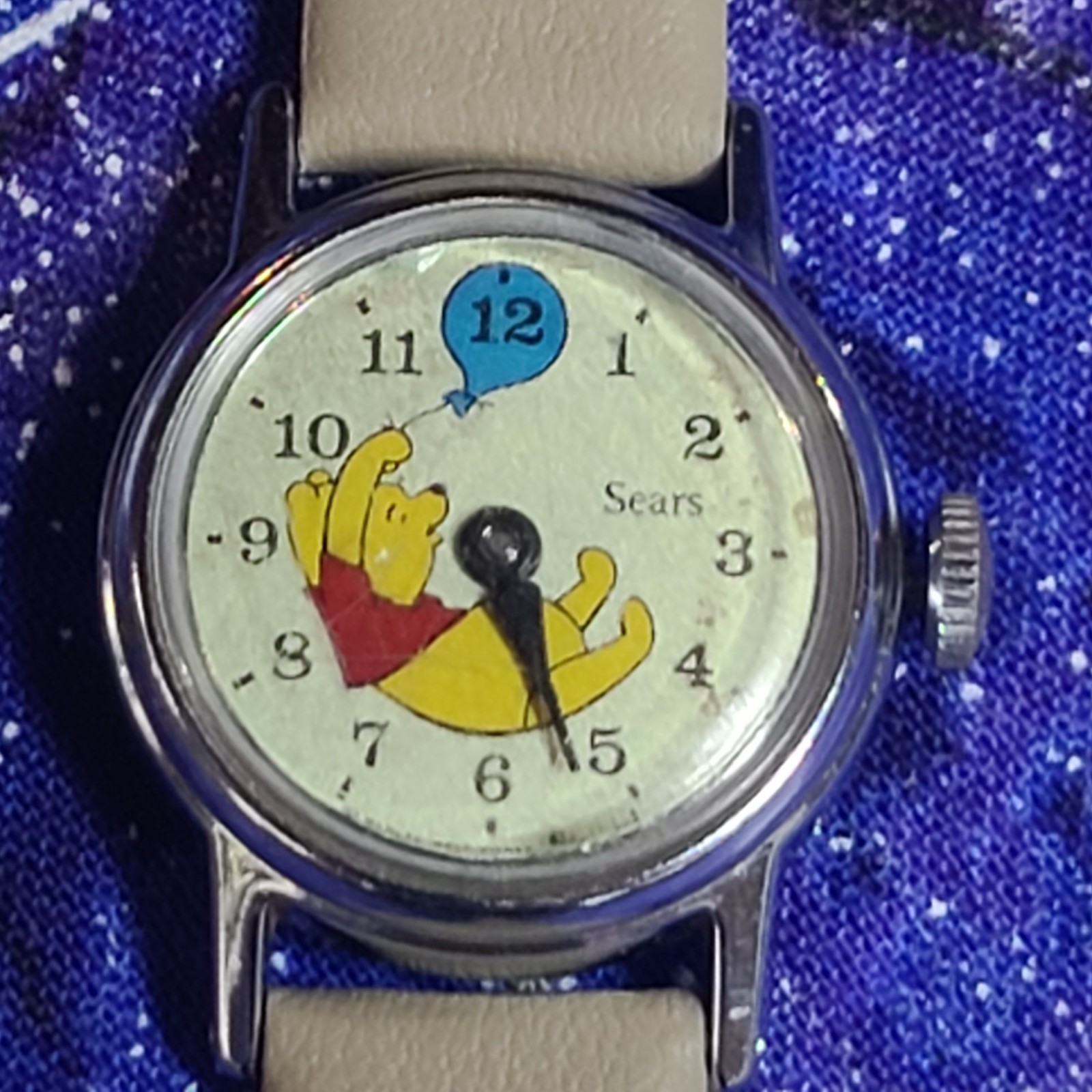 Vintage Winnie the Pooh Sears Manual Wind Watch 1970s 2 Bands Ready To Wear