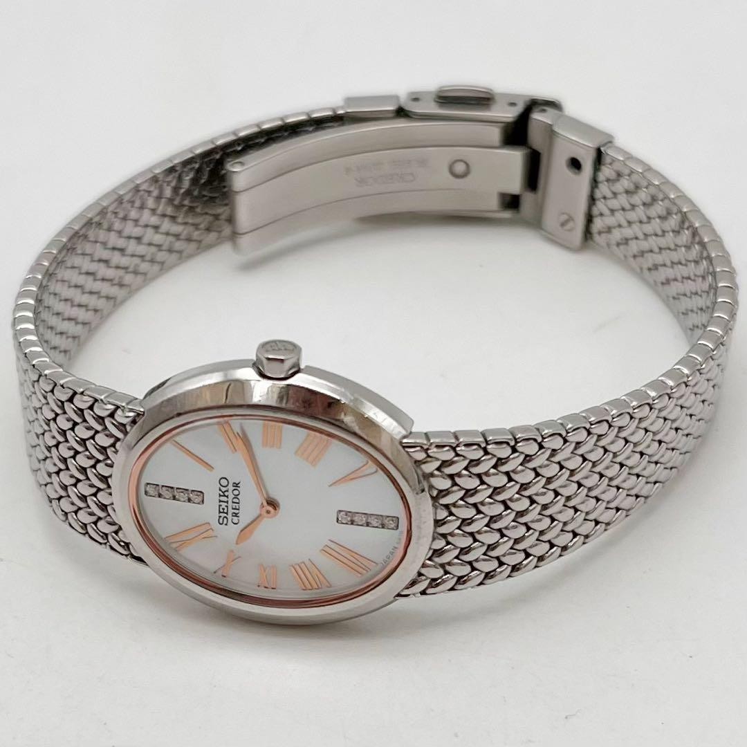 Credor 5A70 0BB0 Diamond Shell Dial Ladies Watch Wrist 18.0cm 7.1in Seiko