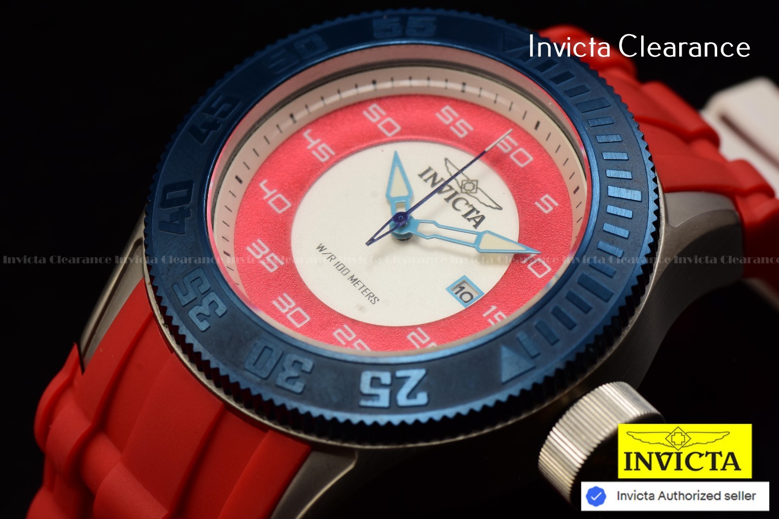 Invicta Racing Downforce Men’s Quartz 56mm Blue Gold Tone Dial 200m Watch
