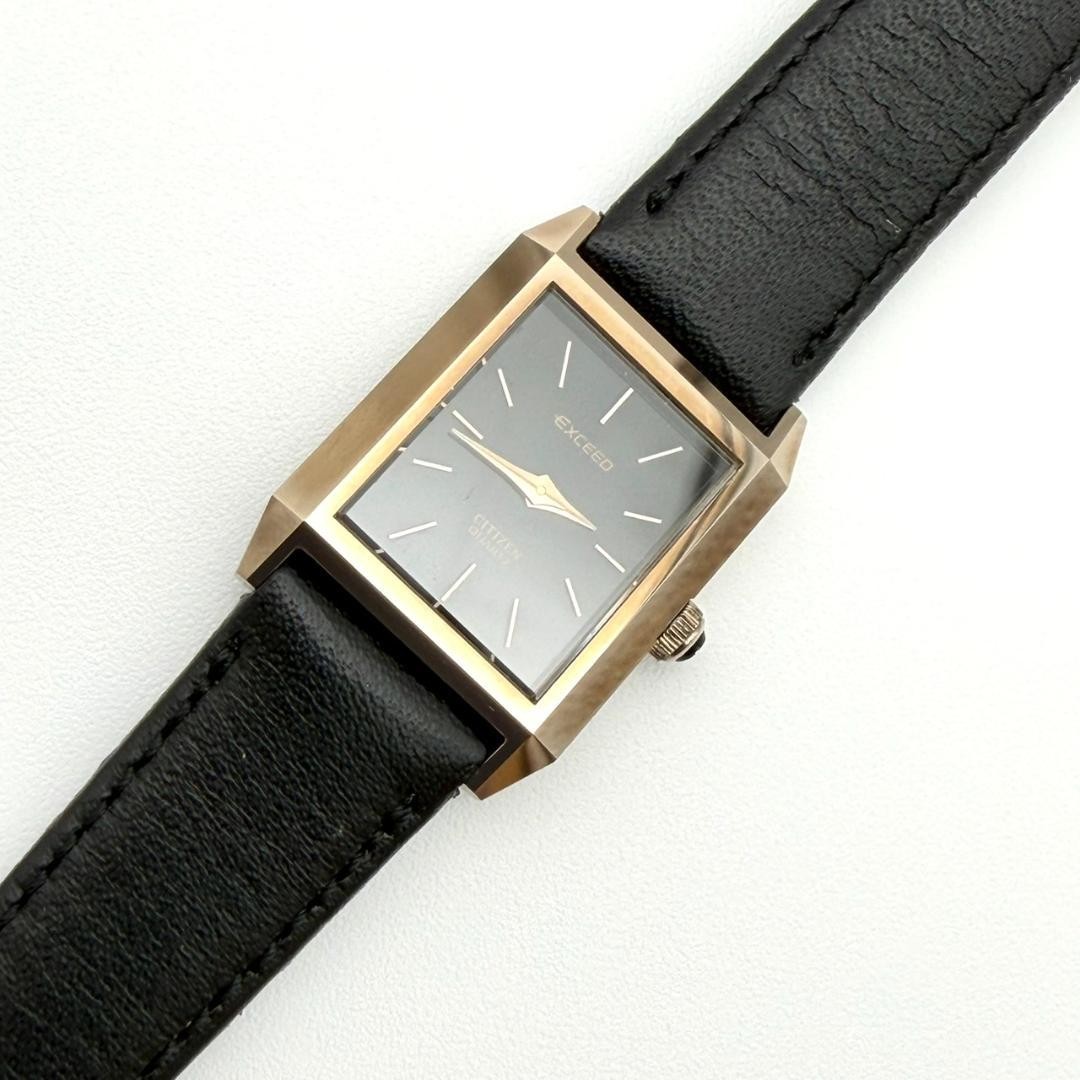 Citizen EXCEED, new battery, rectangular, top-of-the-line model, genuine leather