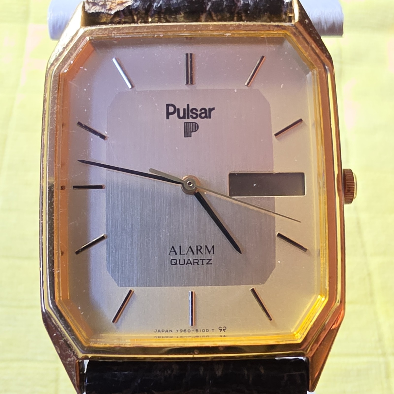 Vintage 1984 Pulsar Ana-Digi Alarm Quartz Watch Y960-5089 by Seiko-Untested