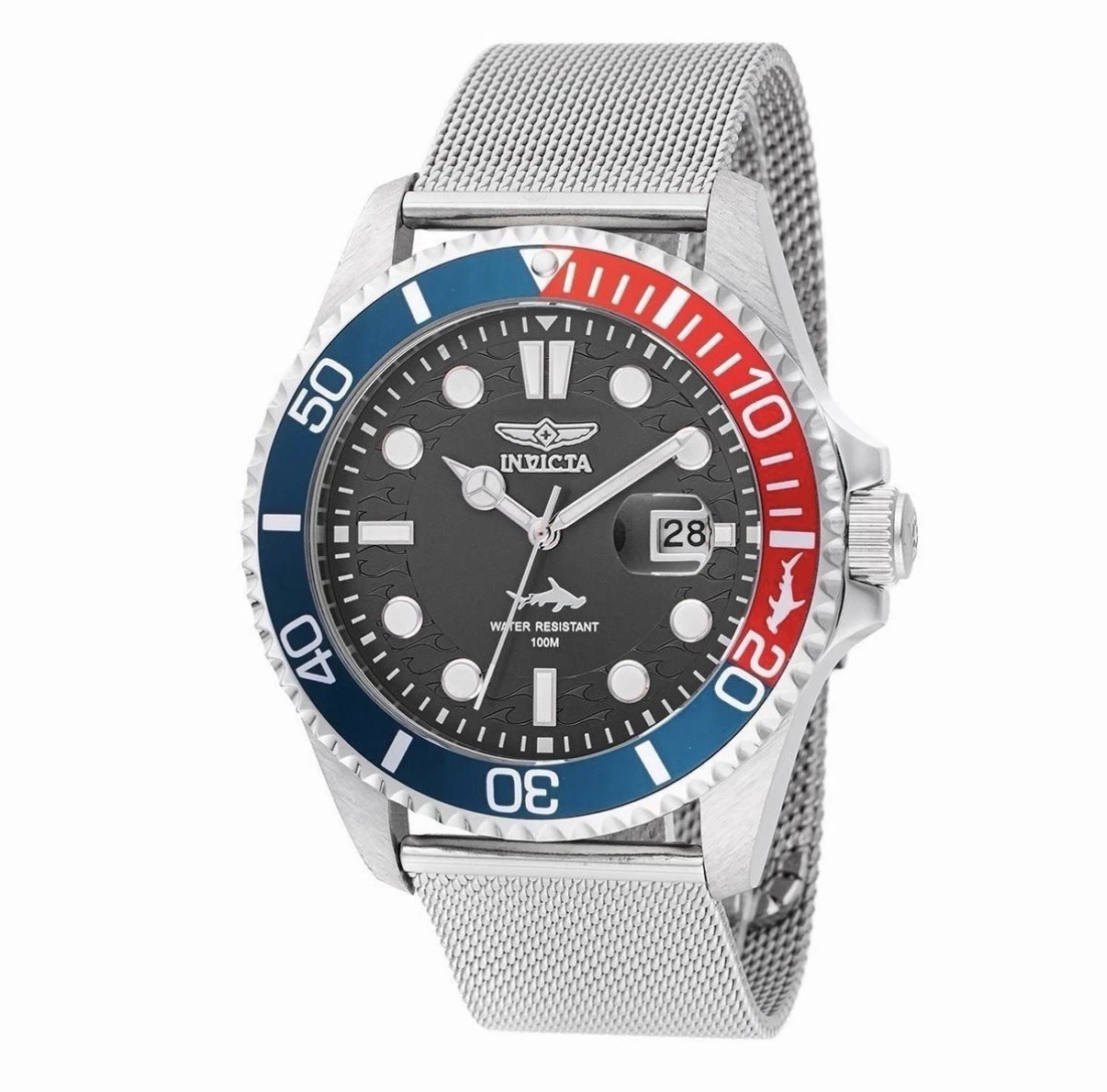 Invicta Pro Diver Curve Men’s Watch – 43mm, Steel, “Pepsi” (47176)