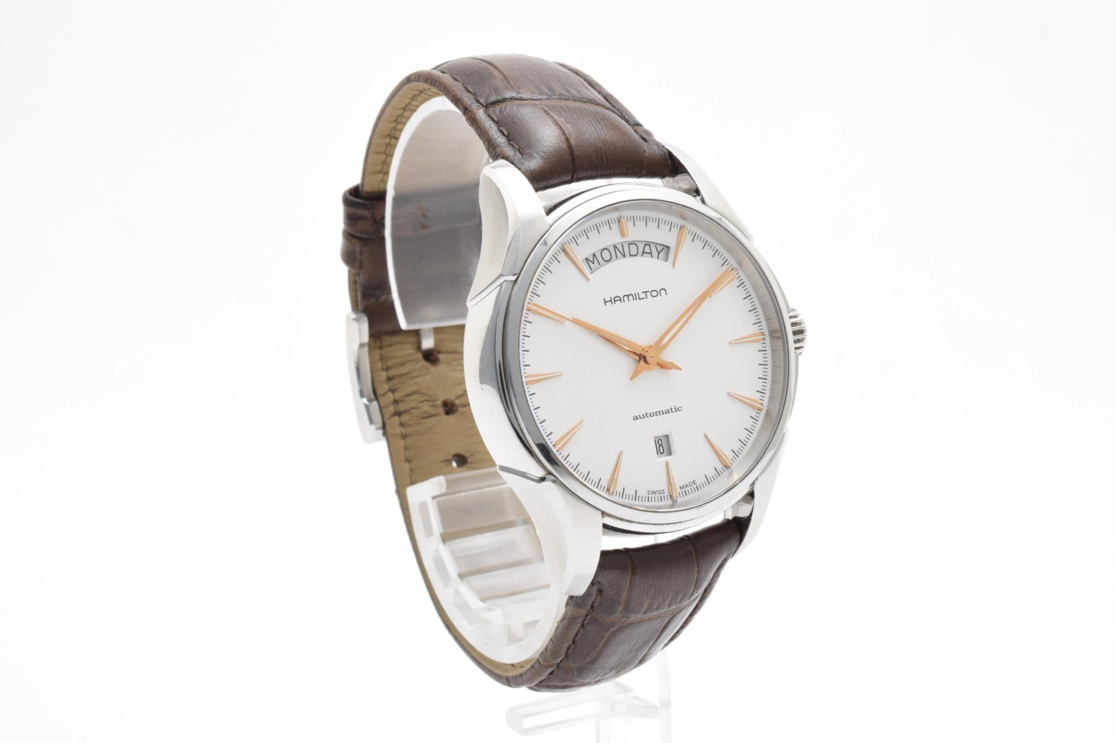 HAMILTON Jazzmaster H325050 White Dial 38mm Automatic Day Date Men’s Watch JAPAN