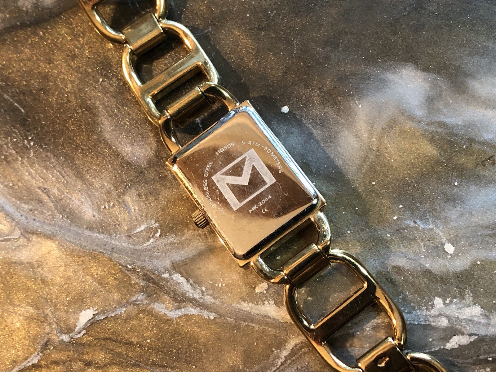 ✨🌟🛍️ RETIRED & RARE Early MICHAEL KORS Gold Link DESIGNER WATCH Bracelet ✨