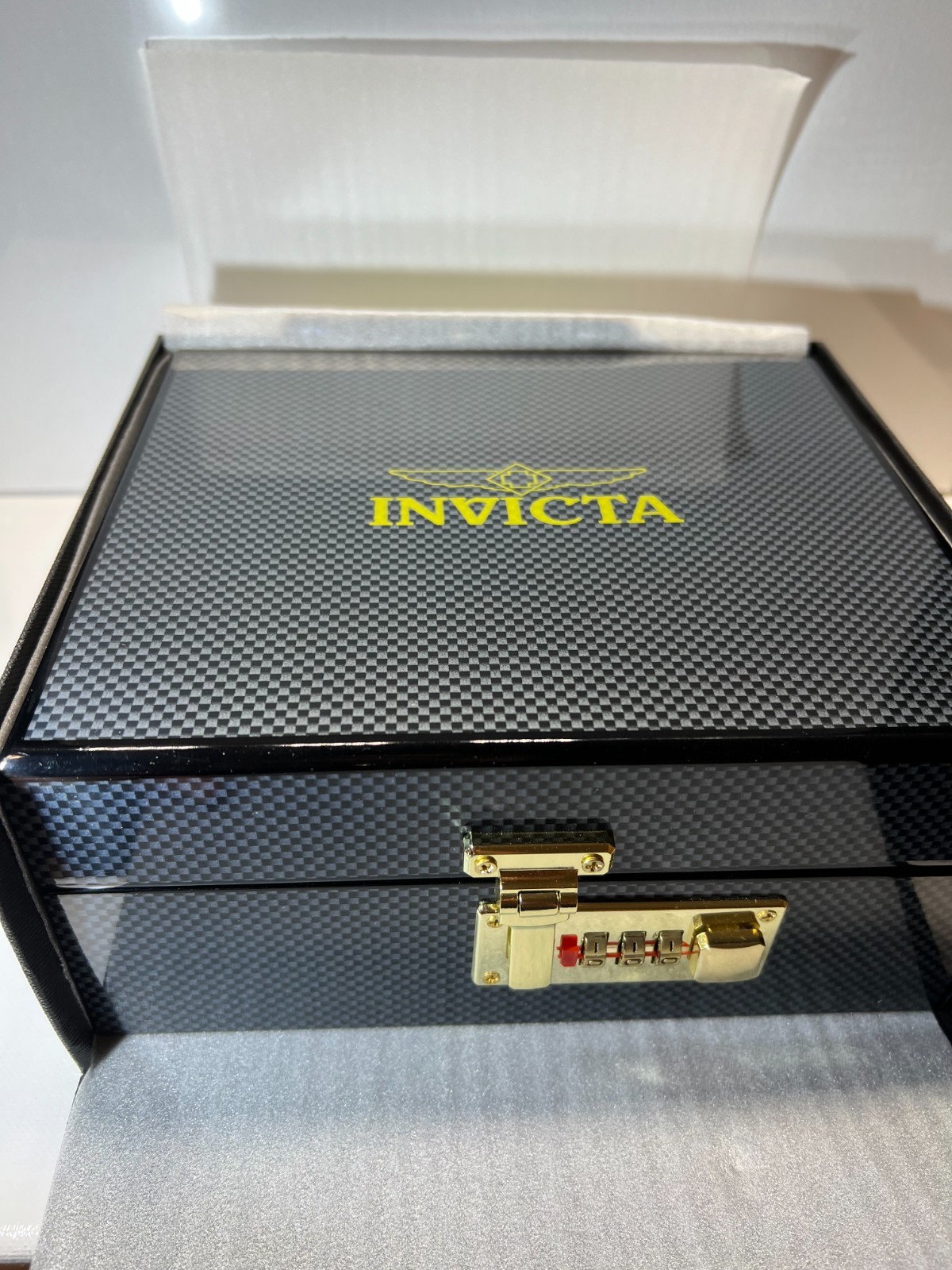 Invicta Celestial Adamastre Skeleton Auto Orange Sil Band Carbon Box (16954)