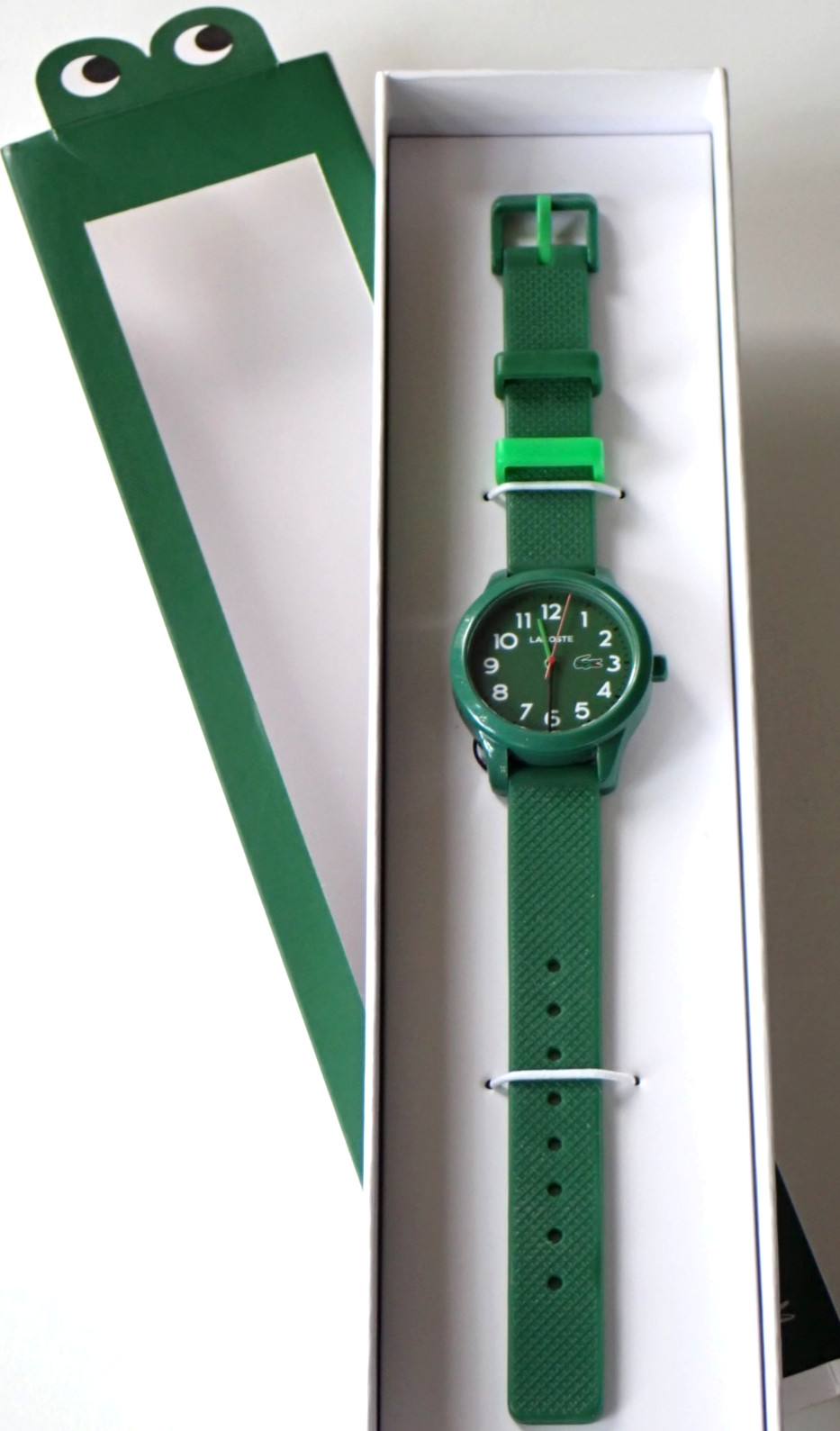 NEW Lacoste Green Alligator Kids Youth Wrist Watch Original Box New Battery NIB