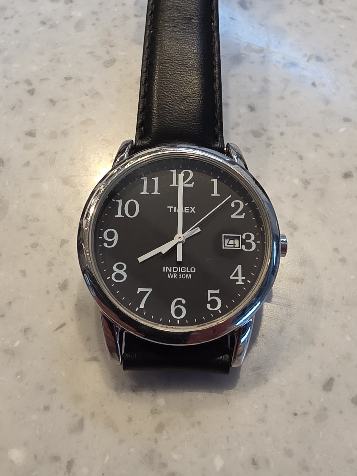 Timex Indiglo Easy Reader T2N370 WR 30M Date Classic Black Tone Men’s Watc (68C)