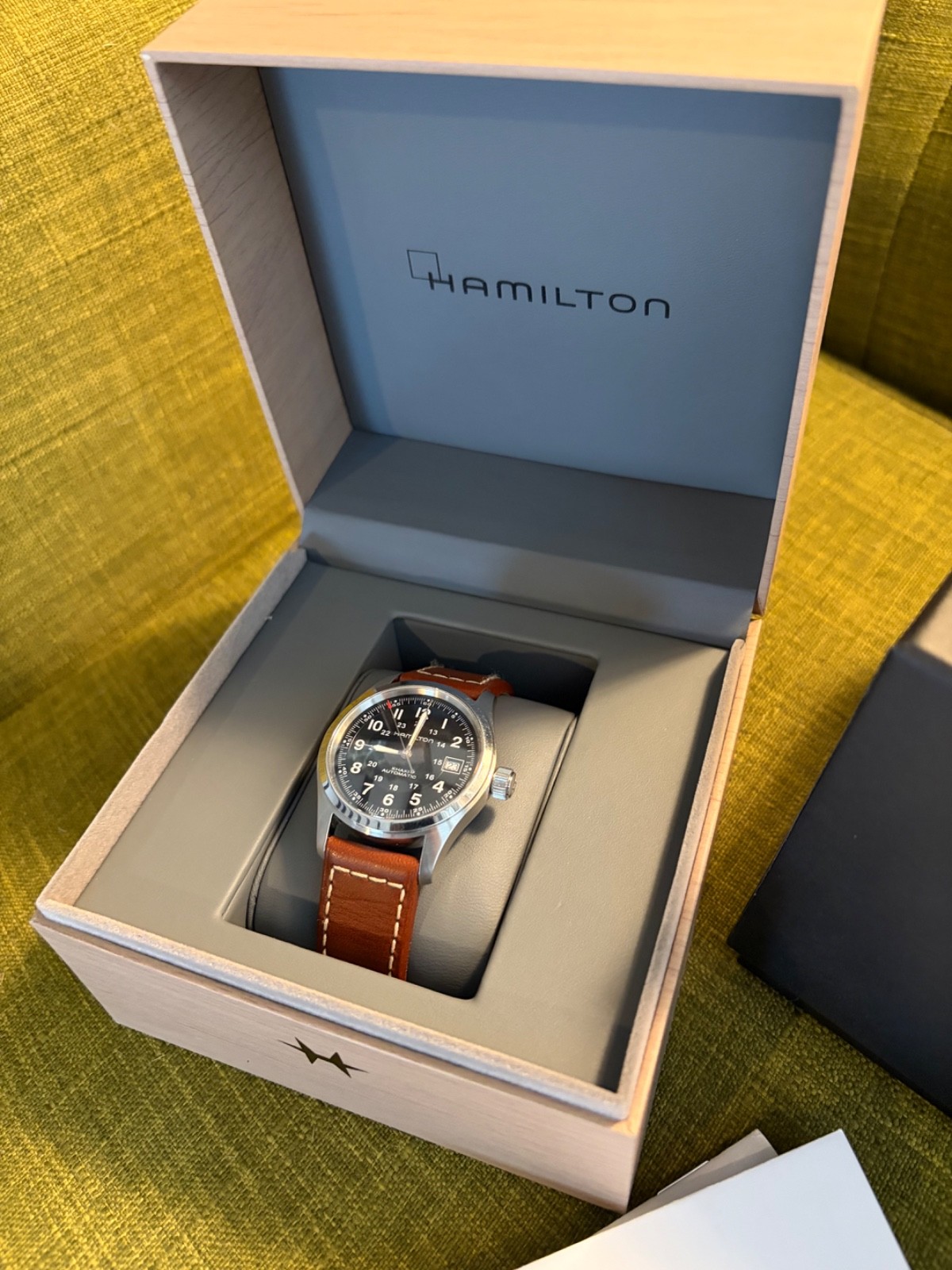 Hamilton Khaki Automatic black dial 38mm watch w/box