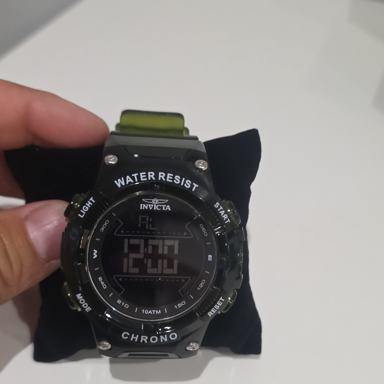49049 – Invicta Racing Burnout Digital Men’s Watch 52mm Transparent, Dark Green
