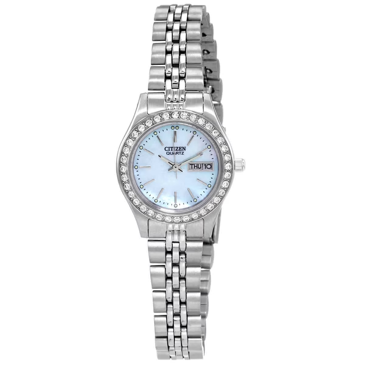 Citizen Women’s Quartz Blue Dial Stainless Steel Watch Crystal EQ0530-51N