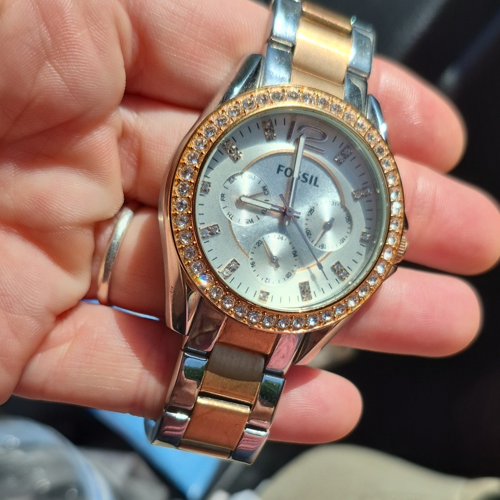 Fossil ES3204 Riley Multi-Function Two-tone Ladies Watch