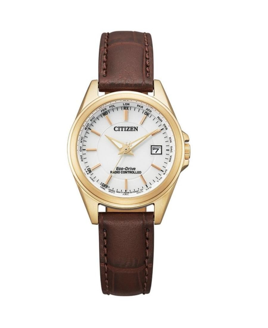 CITIZEN Women Analog Eco-Drive Casual Watch Classic Dress White Dial Waterproof