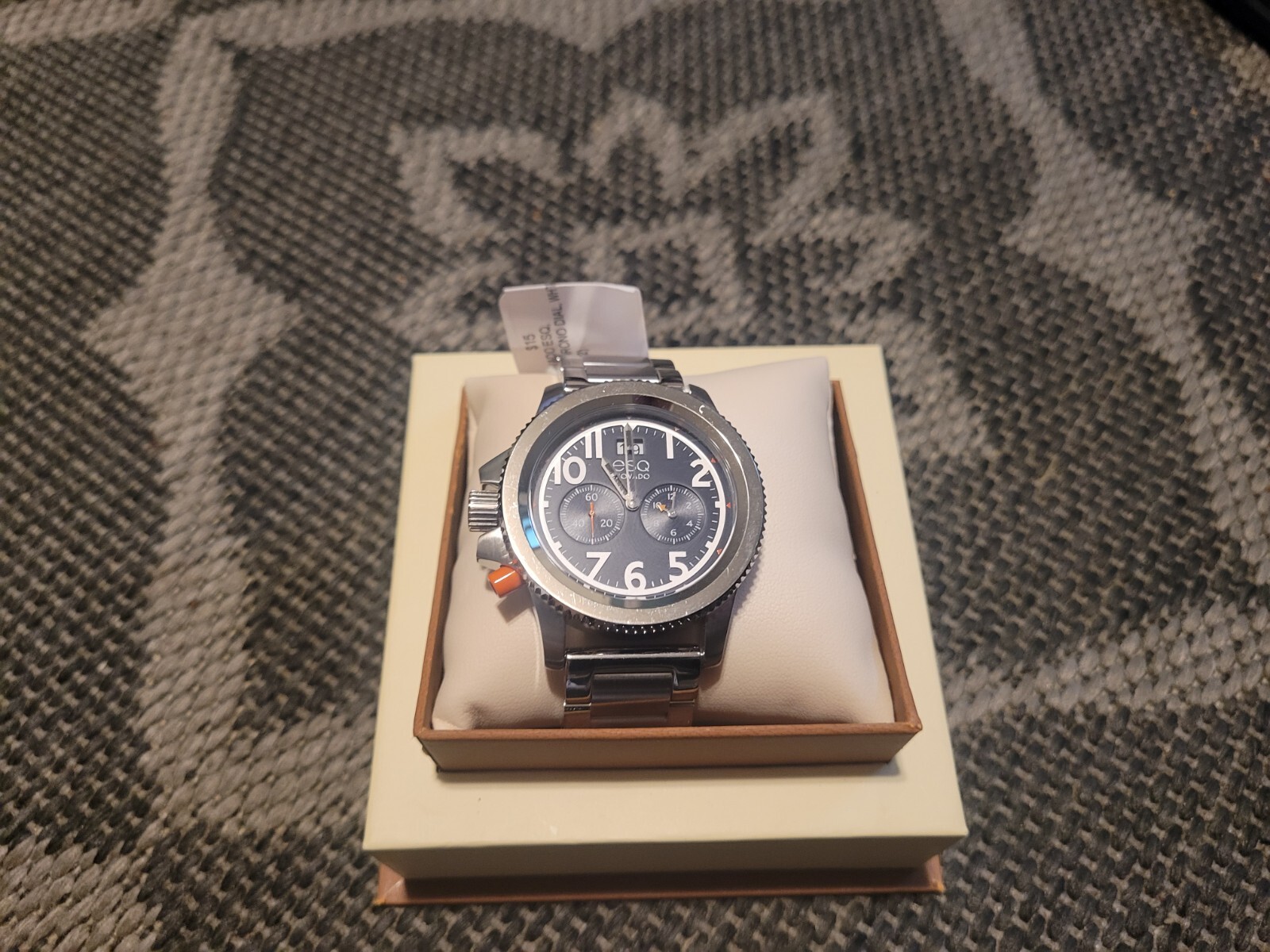 ESQ by Movado Excel Blue Dial Chronograph Tachymeter Men’s Watch BRAND NEW