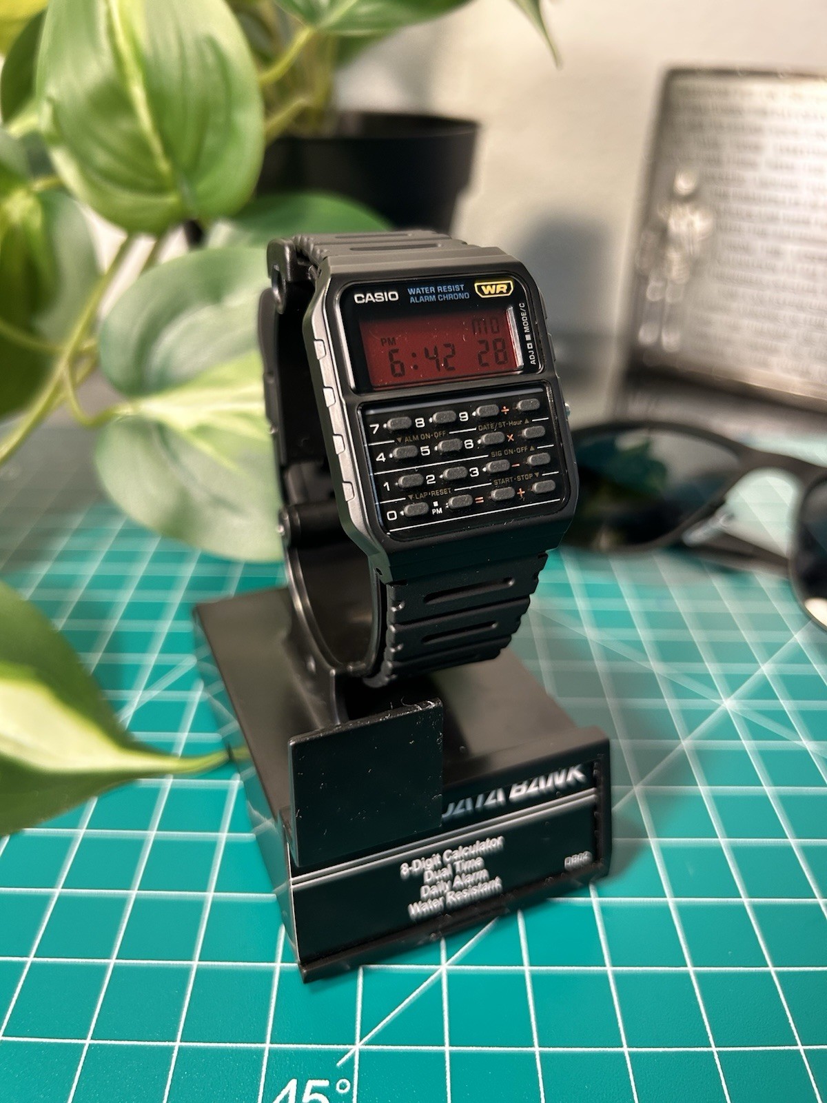 “Crimson Code” Custom Casio Calculator Watch CA53W-1