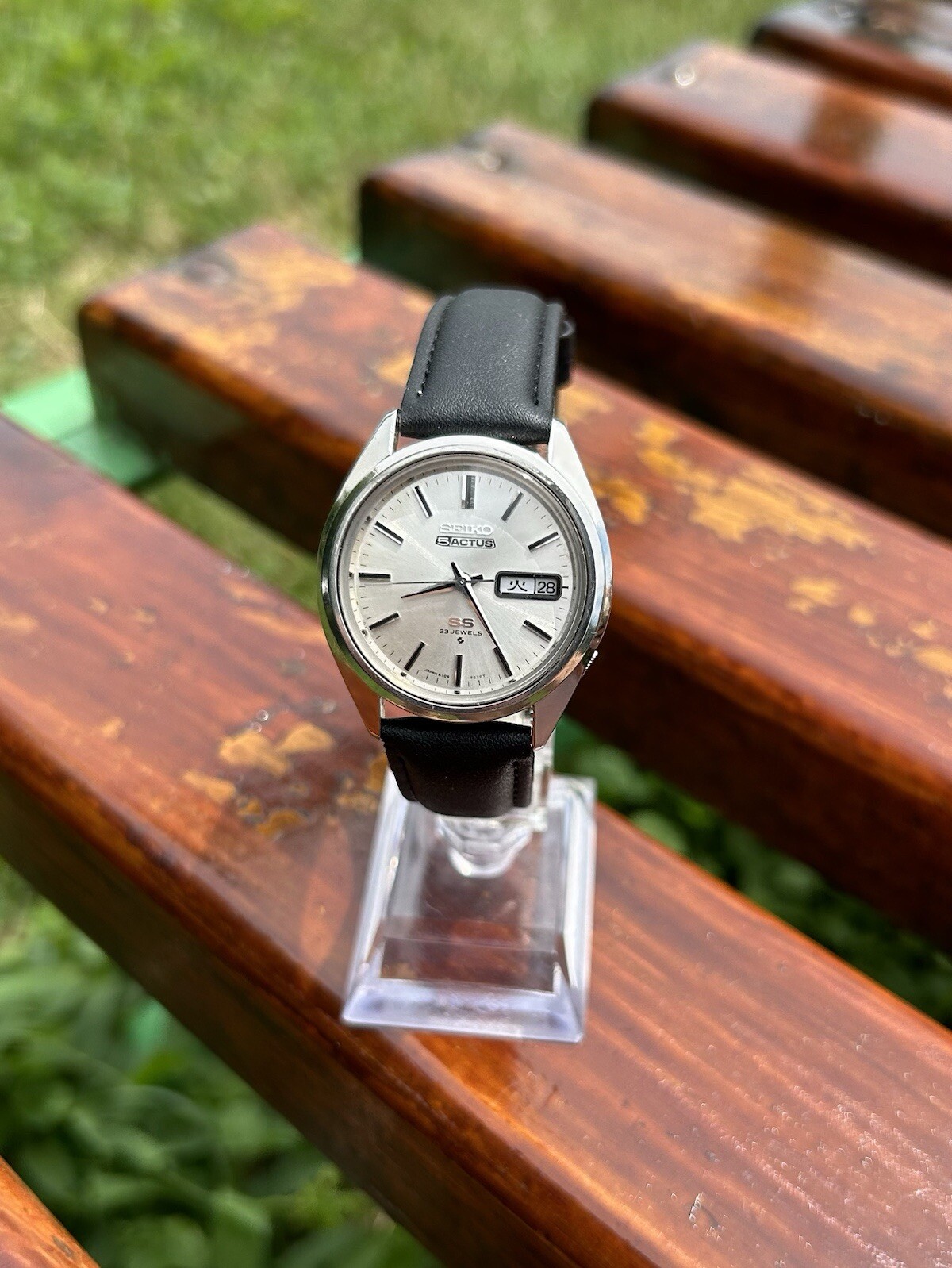 Vintage Watch Seiko 5 Actus SS Japan Automatic Mechanical 23 Jewels 1970s