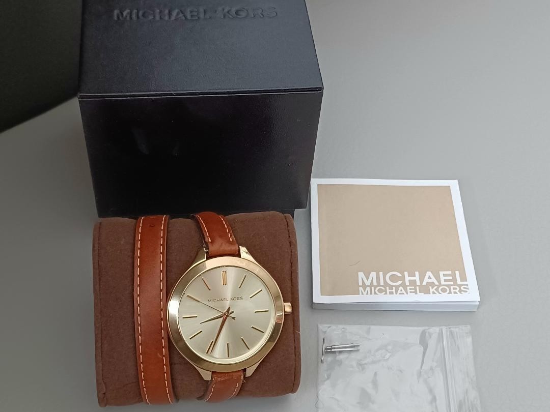 Michael Kors MK-2256 Women`s Watch 41mm Double Wrap Around Strap NEW with Box