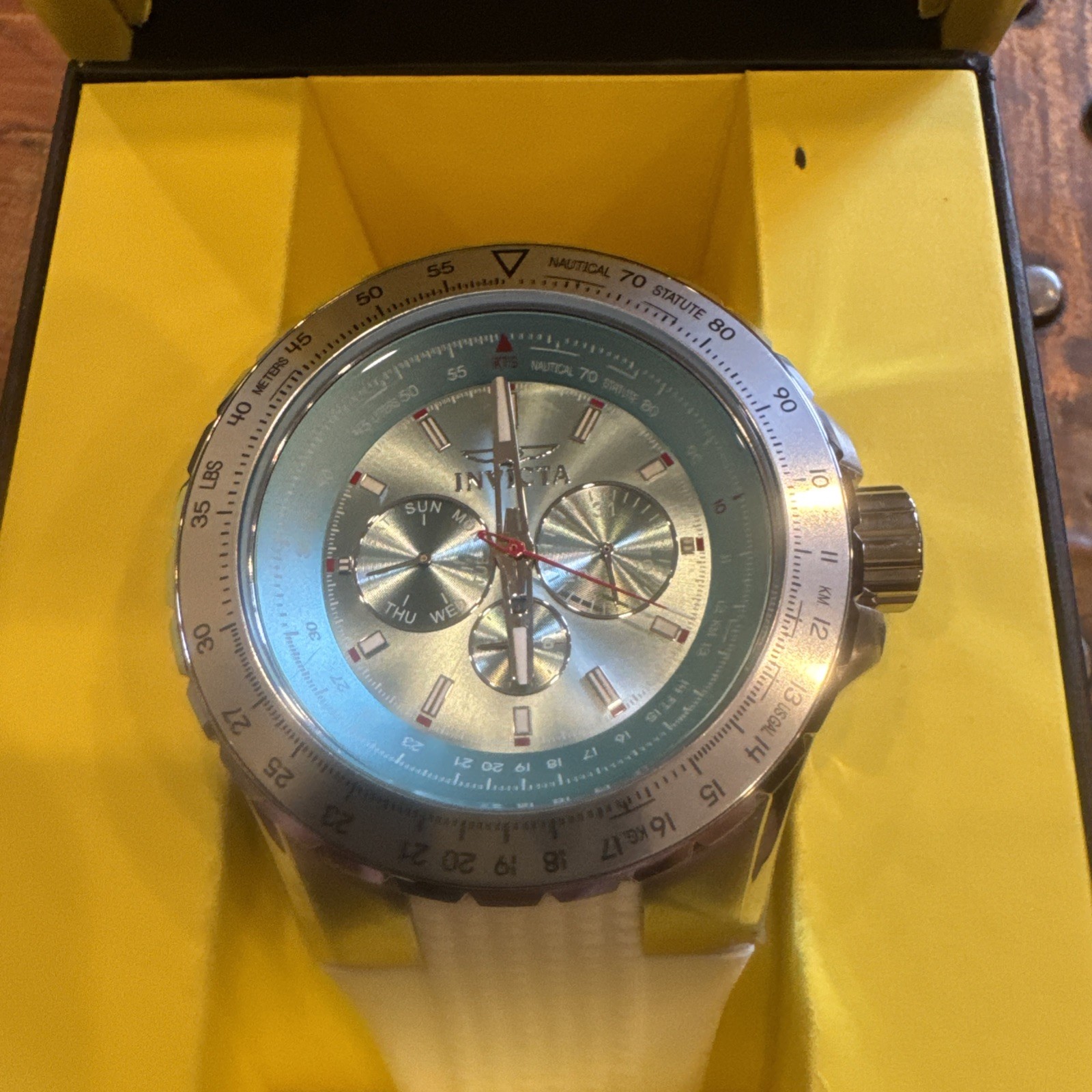 Invicta Speedway Tarmax GTR Men’s Quartz 52mm Tiff Blue And Silver /White Strap
