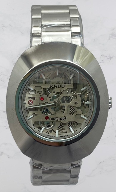 Refurbished Luxury Rado Diastar Skeleton Silver Dial Automatic Working Watch